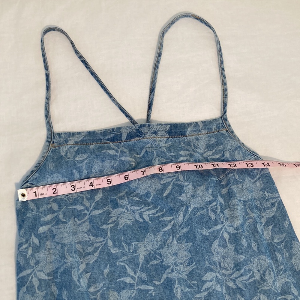Rag & Bone Jean denim tie dress floral xs - Picture 4 of 14